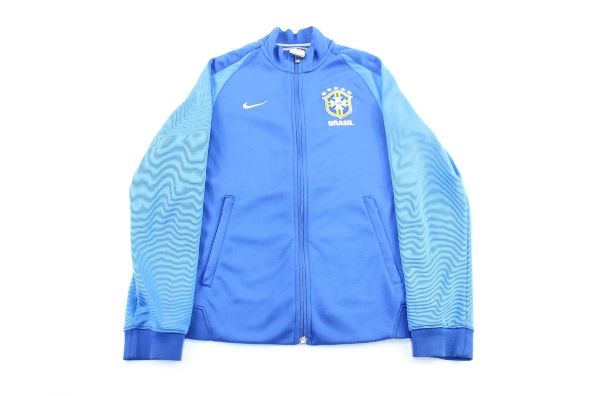 Nike Embroidered Logo Brazil Blue Zip Up Jacket