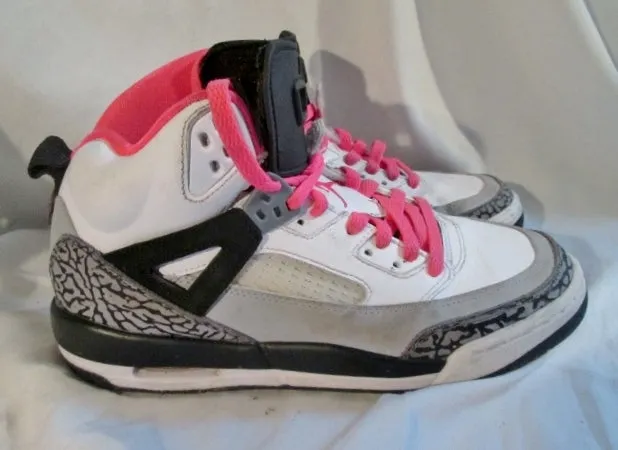 NIKE JORDAN Boys Spizike GG White Hyper Pink Black 535712-109 Sneaker 7 Trainer Kids