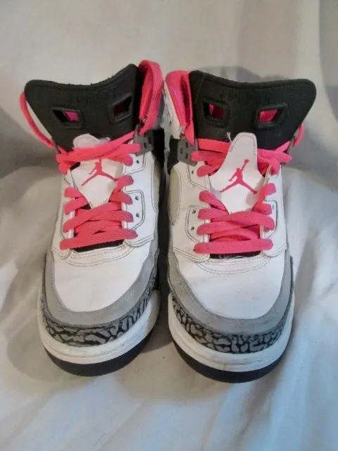 NIKE JORDAN Boys Spizike GG White Hyper Pink Black 535712-109 Sneaker 7 Trainer Kids