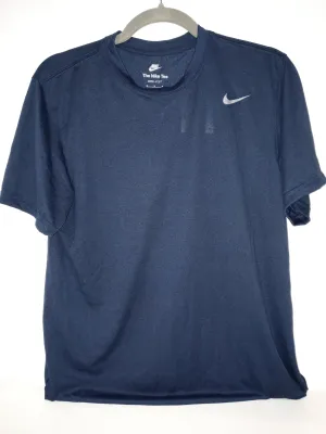 Nike Mens Athletic Active Dri-Fit Tee Shirt Navy Blue Medium