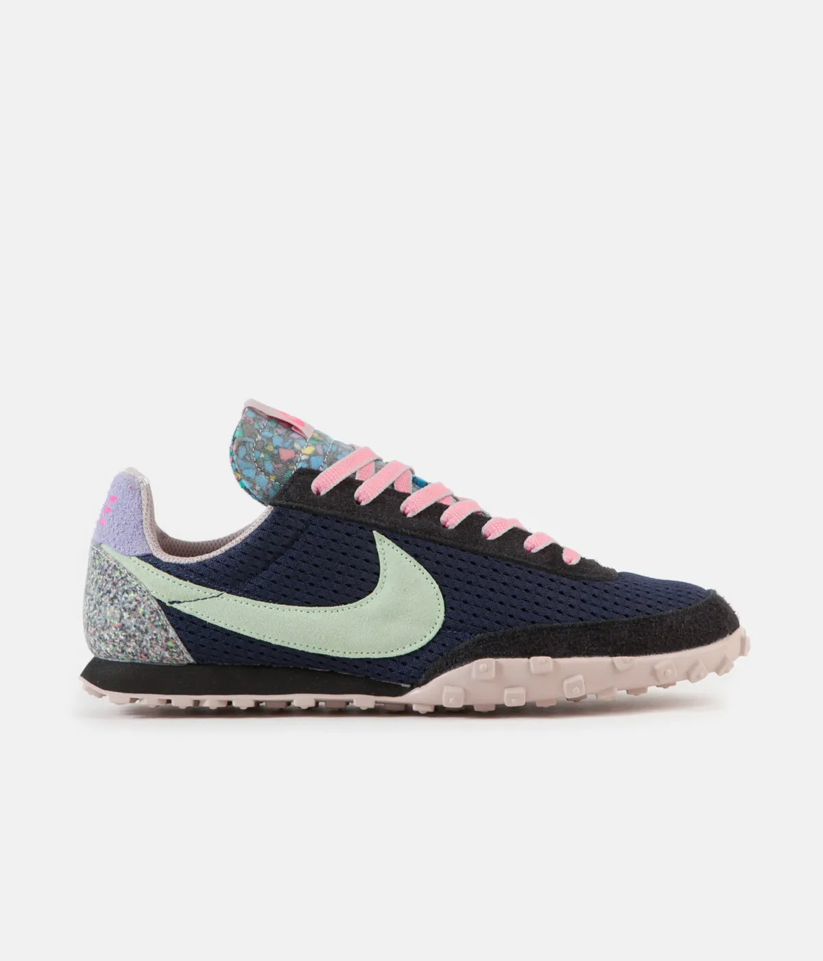 Nike Waffle Racer Shoes - Midnight Navy / Vapor Green - Black