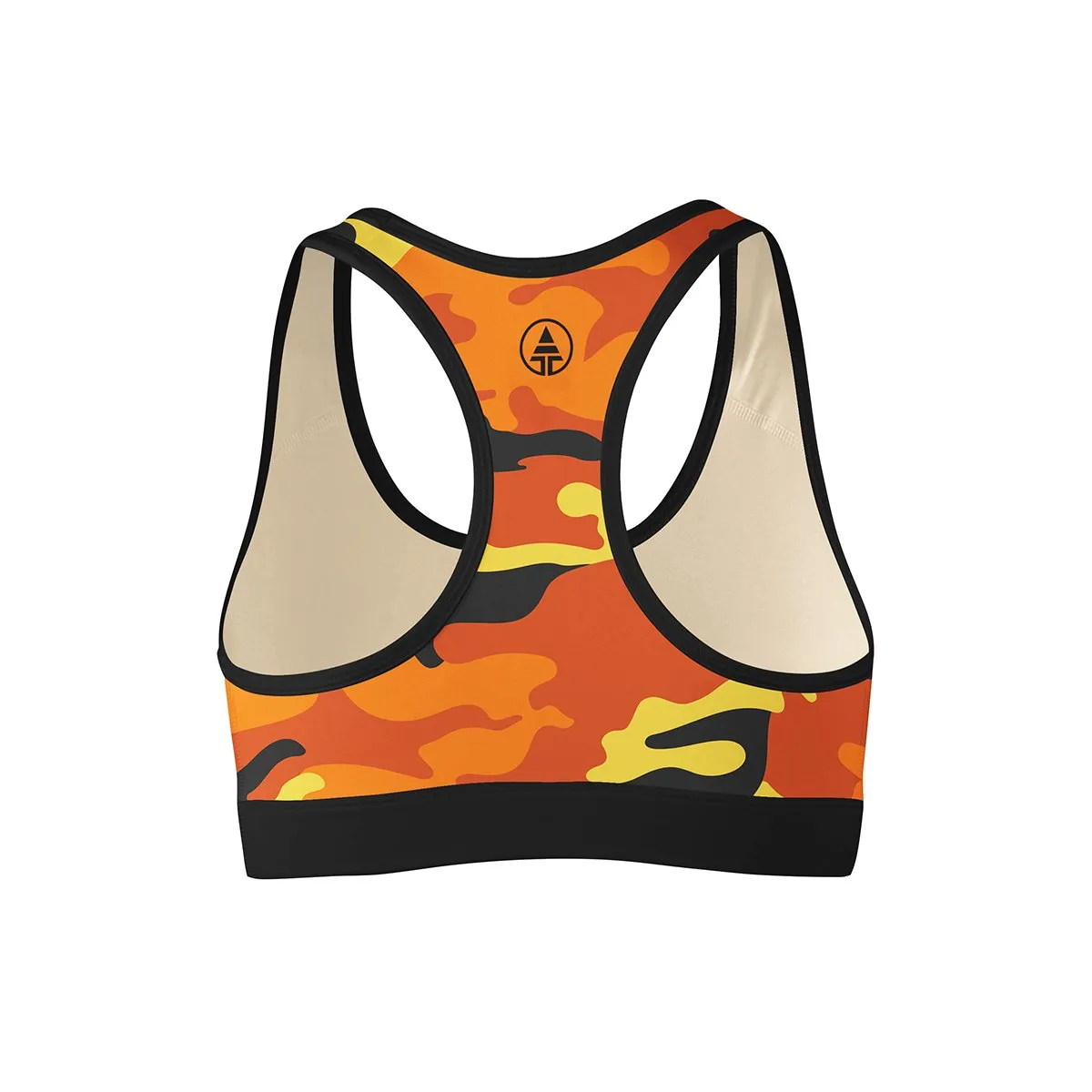 Orange Camo Sports Bra