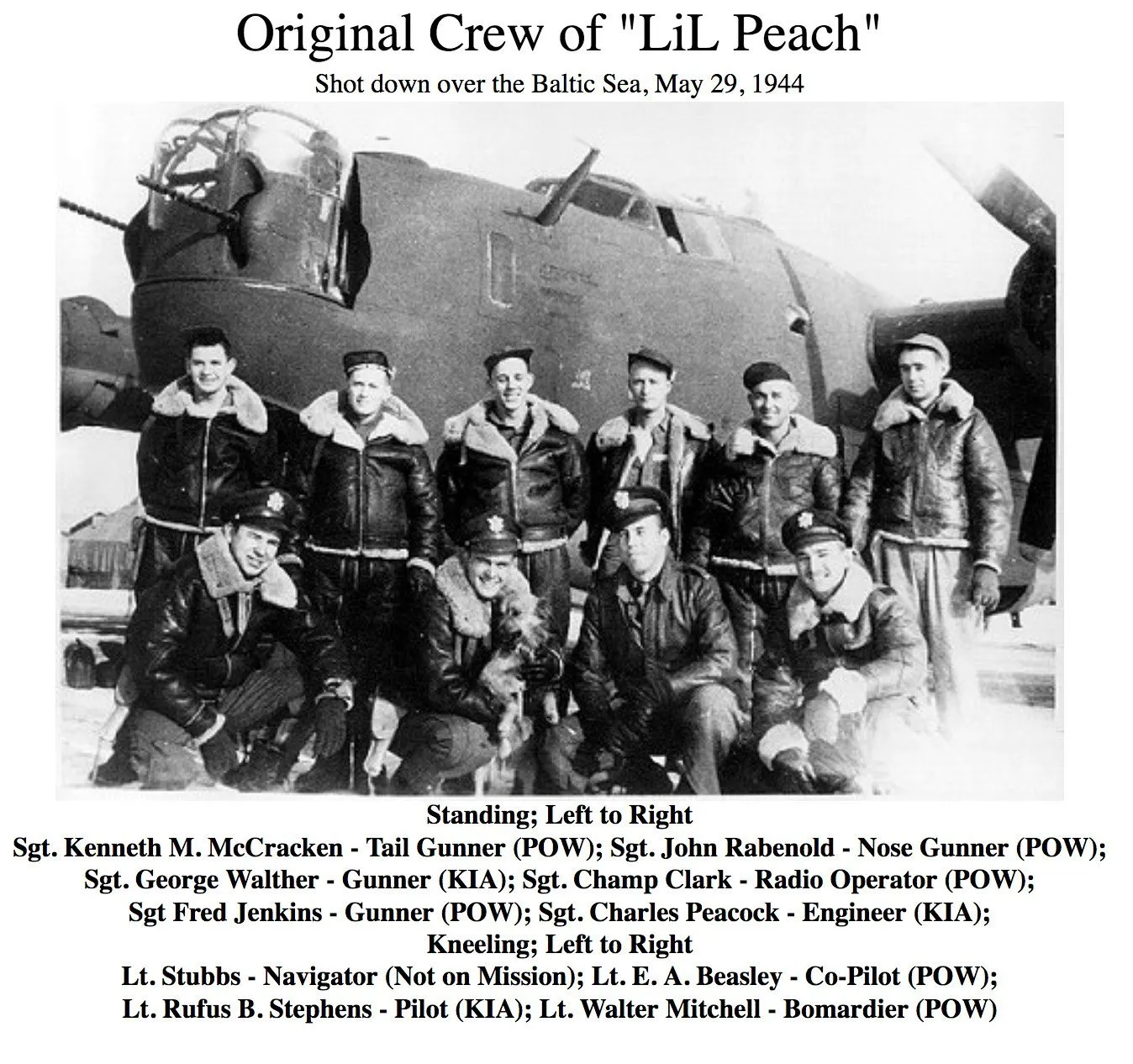 Original U.S. WWII B-24 Liberator Lil Peach 791st Bomb Squadron KIA Pilot Trunk Grouping