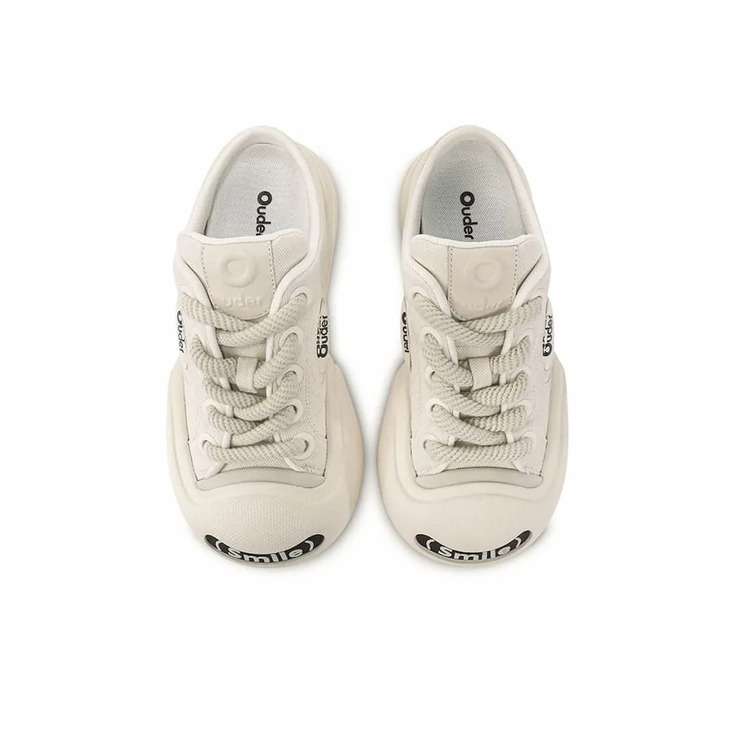 Ouder™ Smiler Slip-On Canvas Shoes White