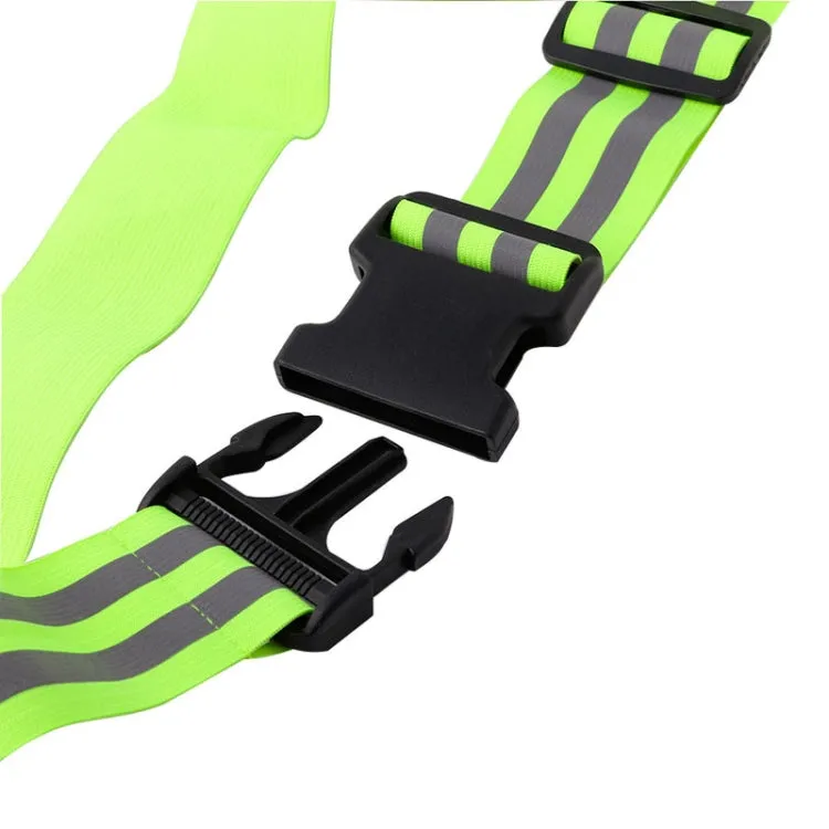 Outdoor Adjustable Night Running And Cycling Reflective Waistband, Specification: 5cm Width(Green)