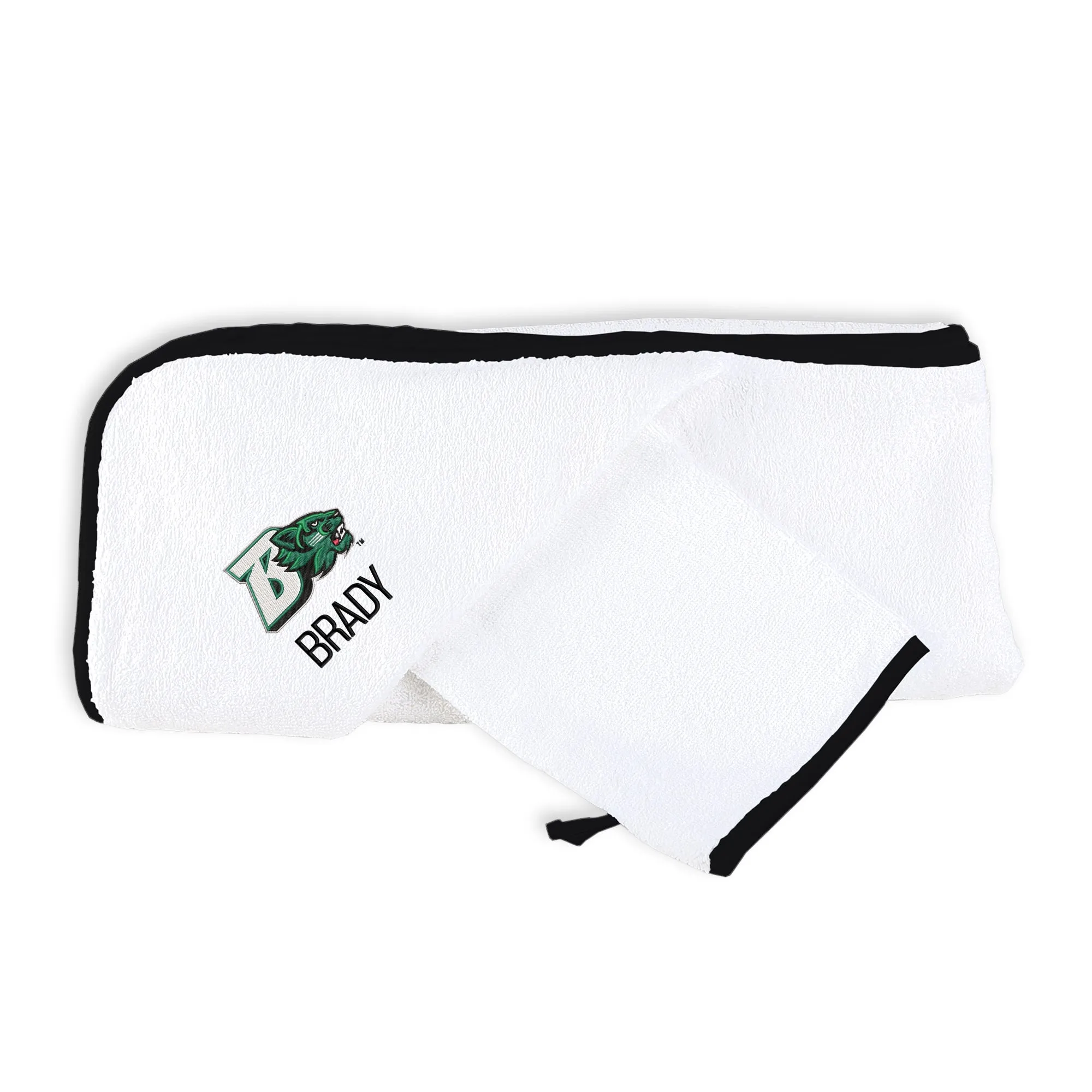 Personalized Binghamton Bearcats Hooded Towel & Wash Mitt Set