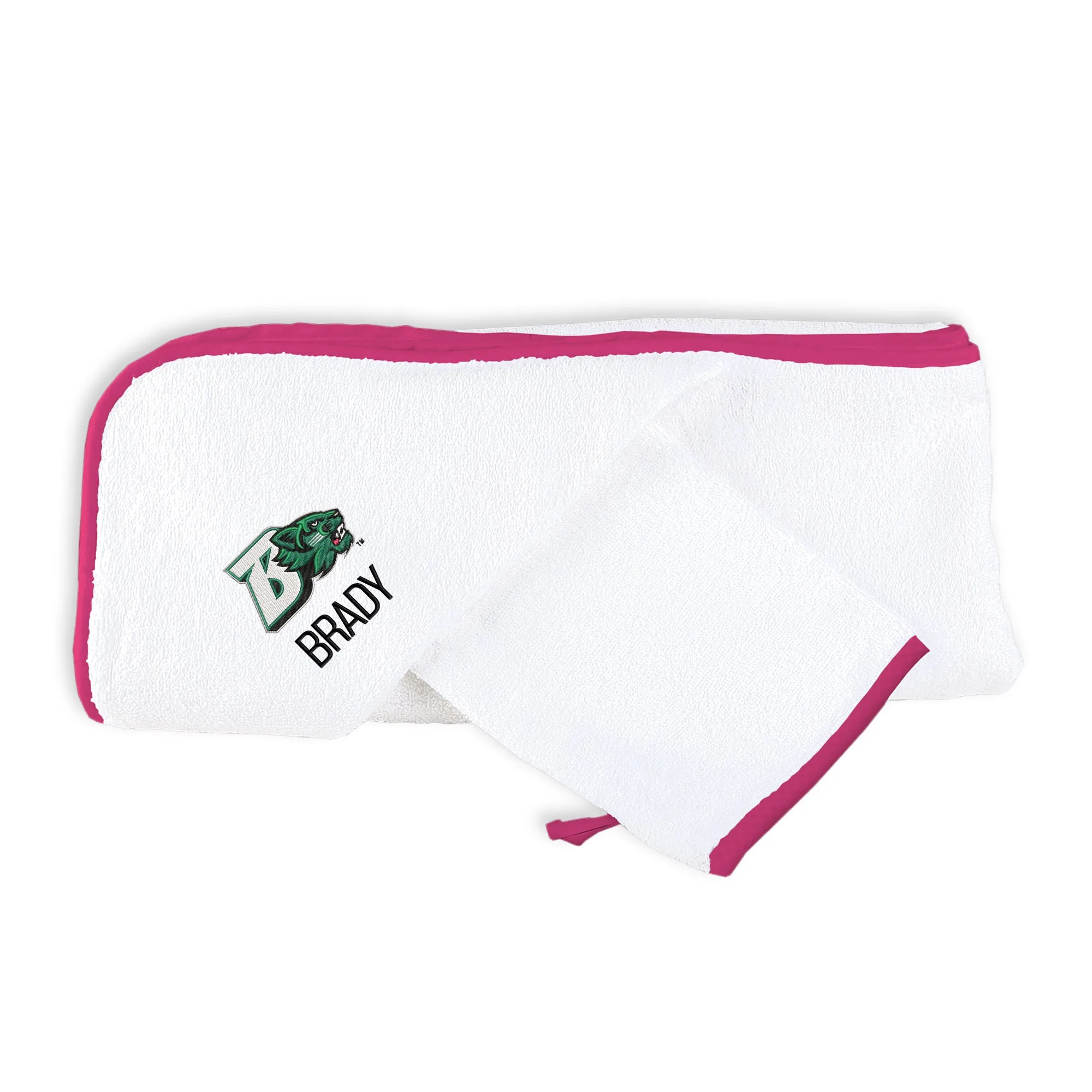 Personalized Binghamton Bearcats Hooded Towel & Wash Mitt Set