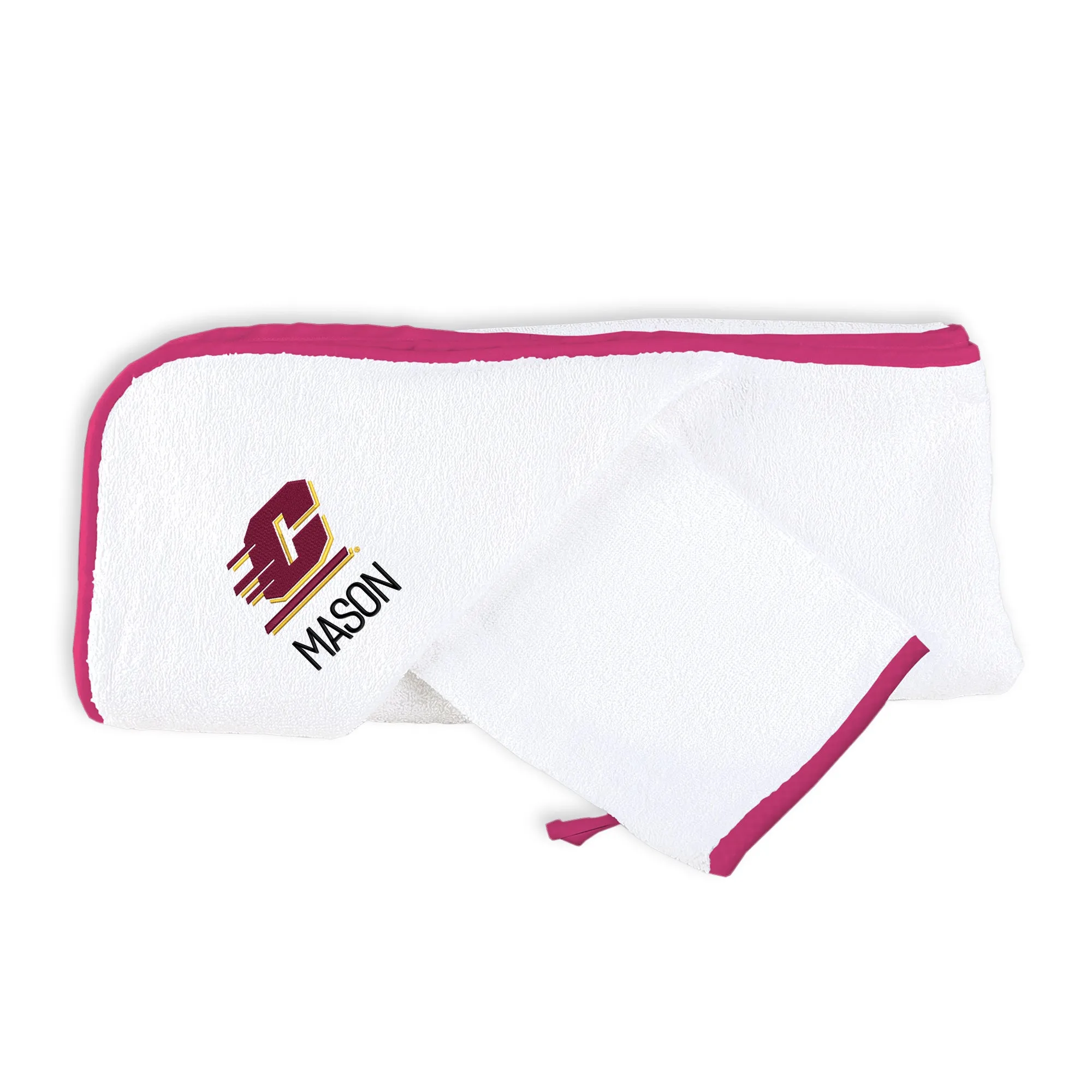 Personalized Central Michigan Chippewas Hooded Towel & Wash Mitt Set