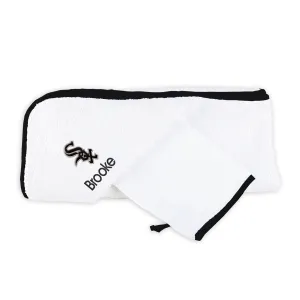 Personalized Chicago White Sox Hooded Towel & Wash Mitt Set