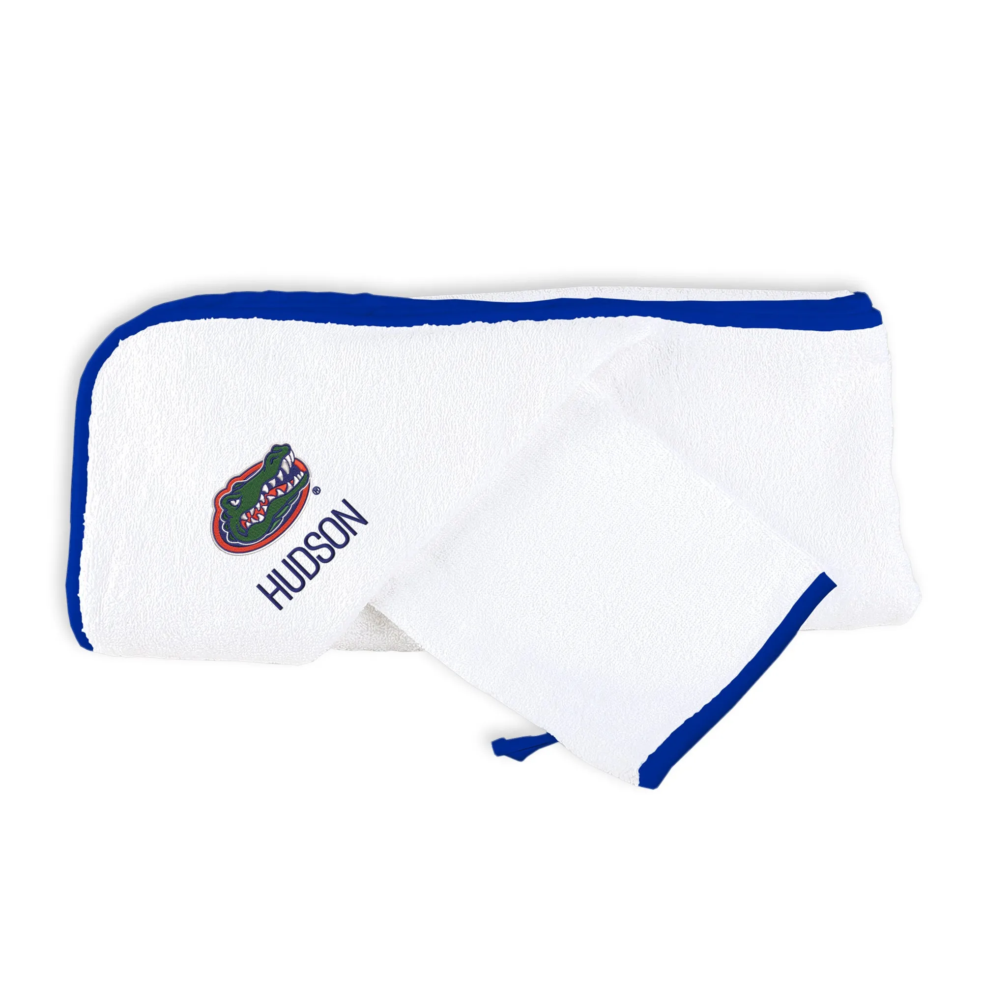 Personalized Florida Gators Hooded Towel & Wash Mitt Set