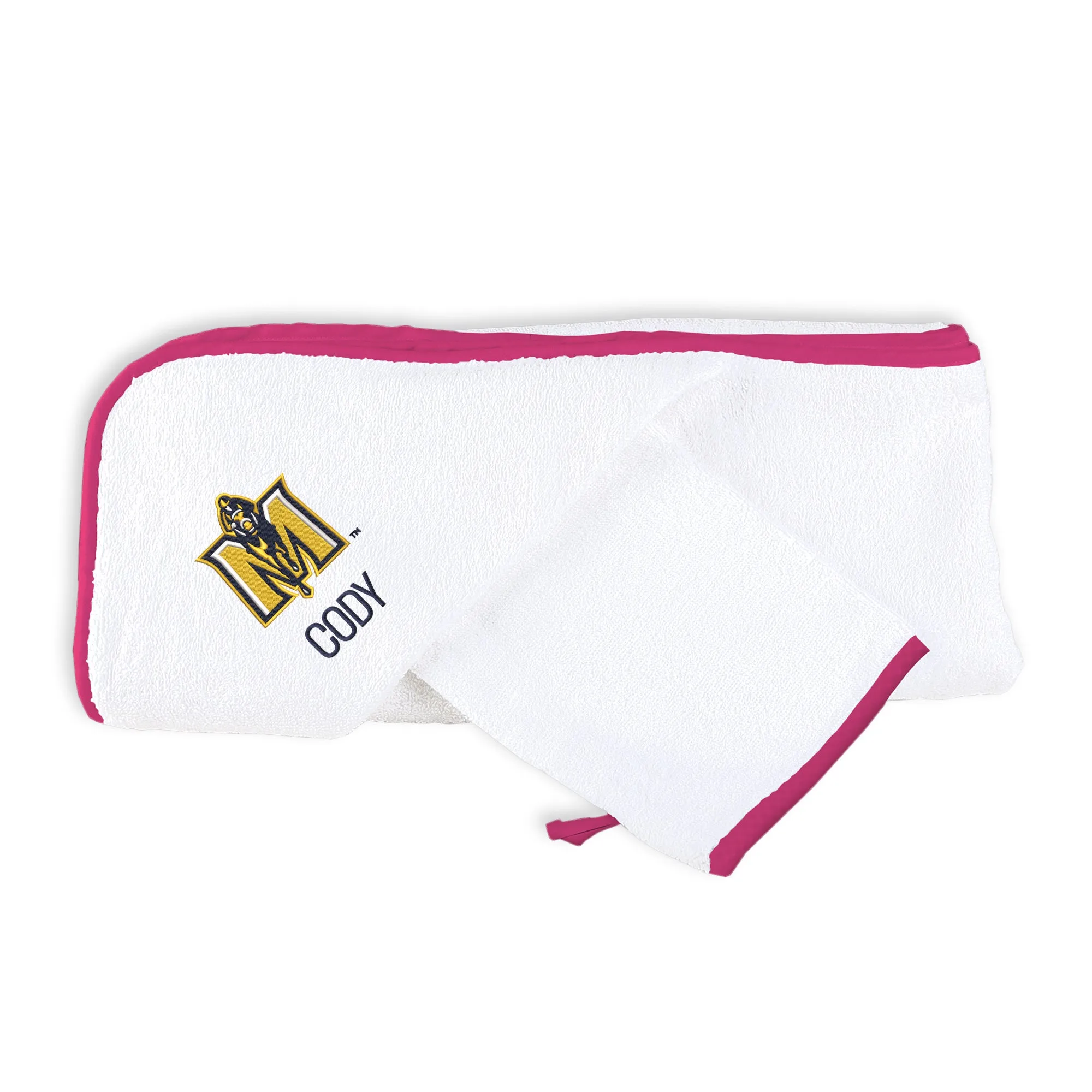 Personalized Murray St. Racers Hooded Towel & Wash Mitt Set