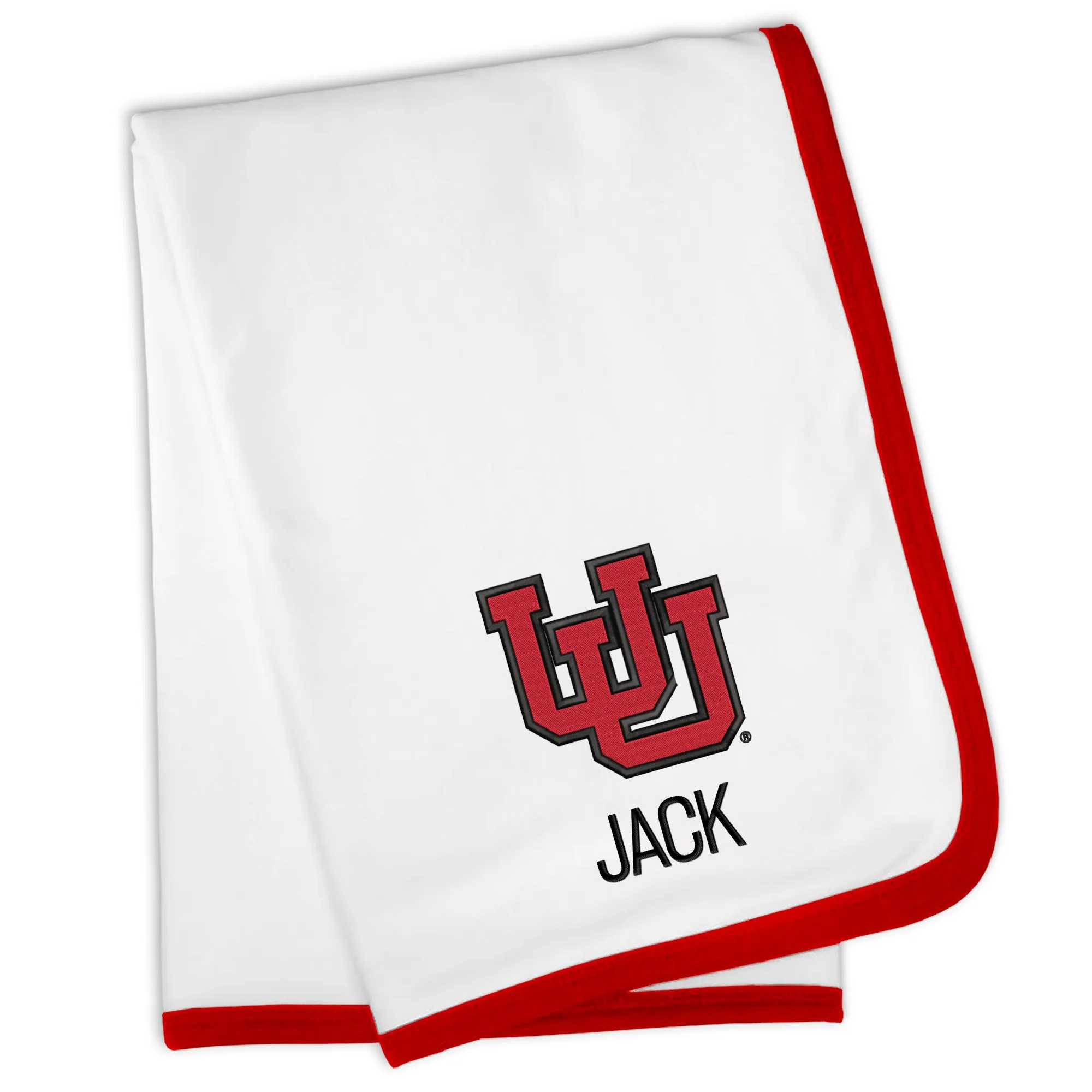 Personalized Utah Utes Interlocking U Blanket