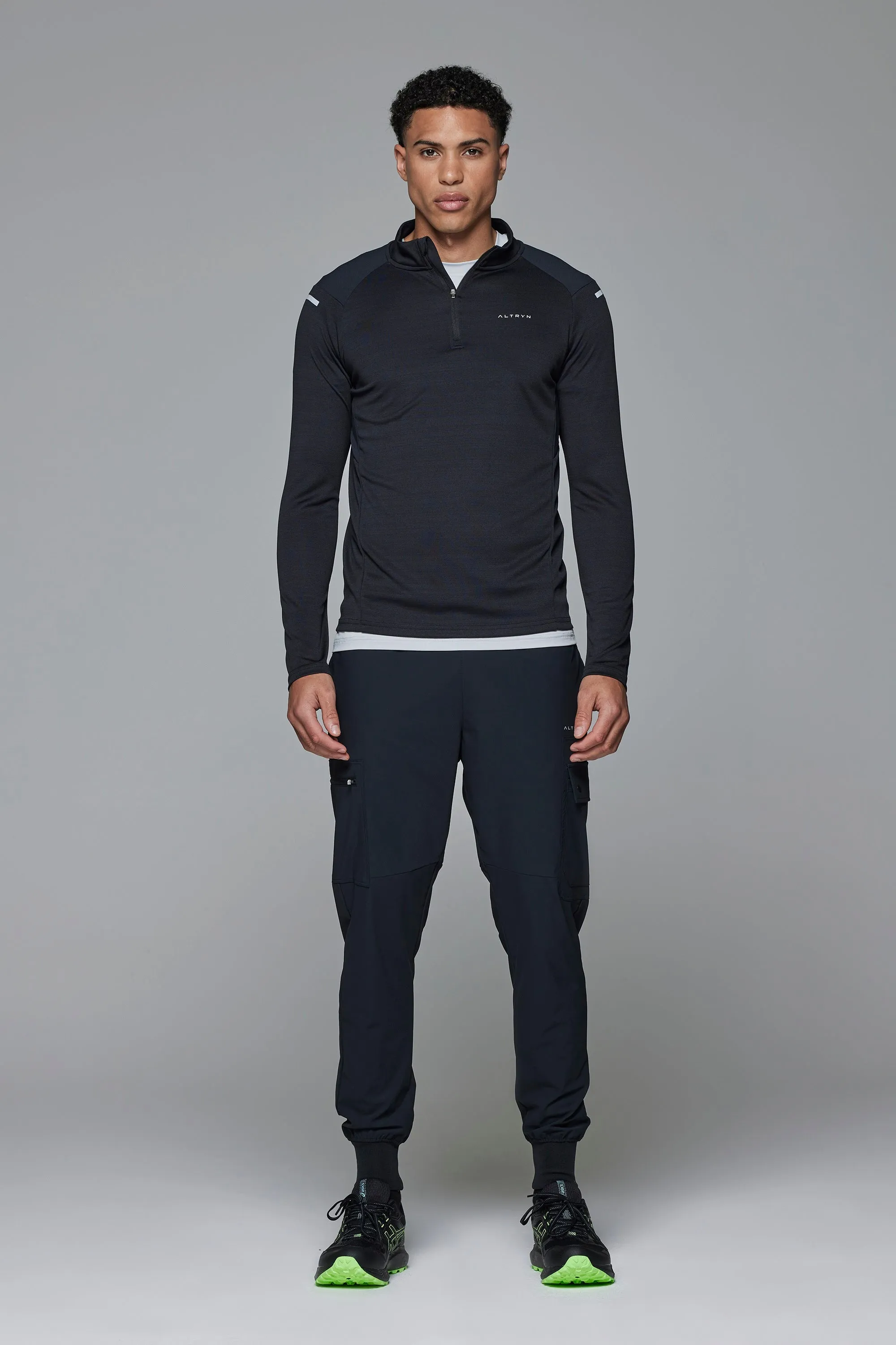 Pike Tech Quarter Zip Top - Black