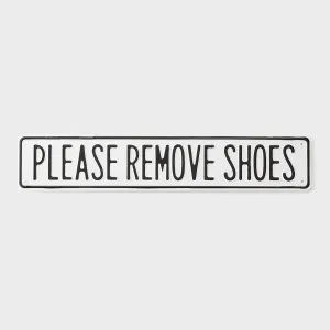 Please Remove Shoes Sign