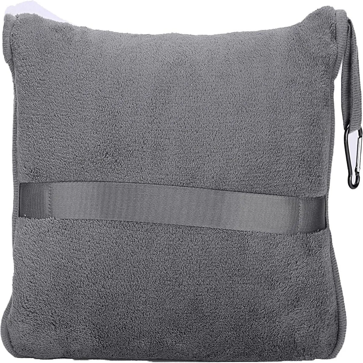 Premium Travel Blanket & Pillow Set - Compact, Grey, Airplane Ready