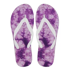 Purple Tie Dye Flip Flops