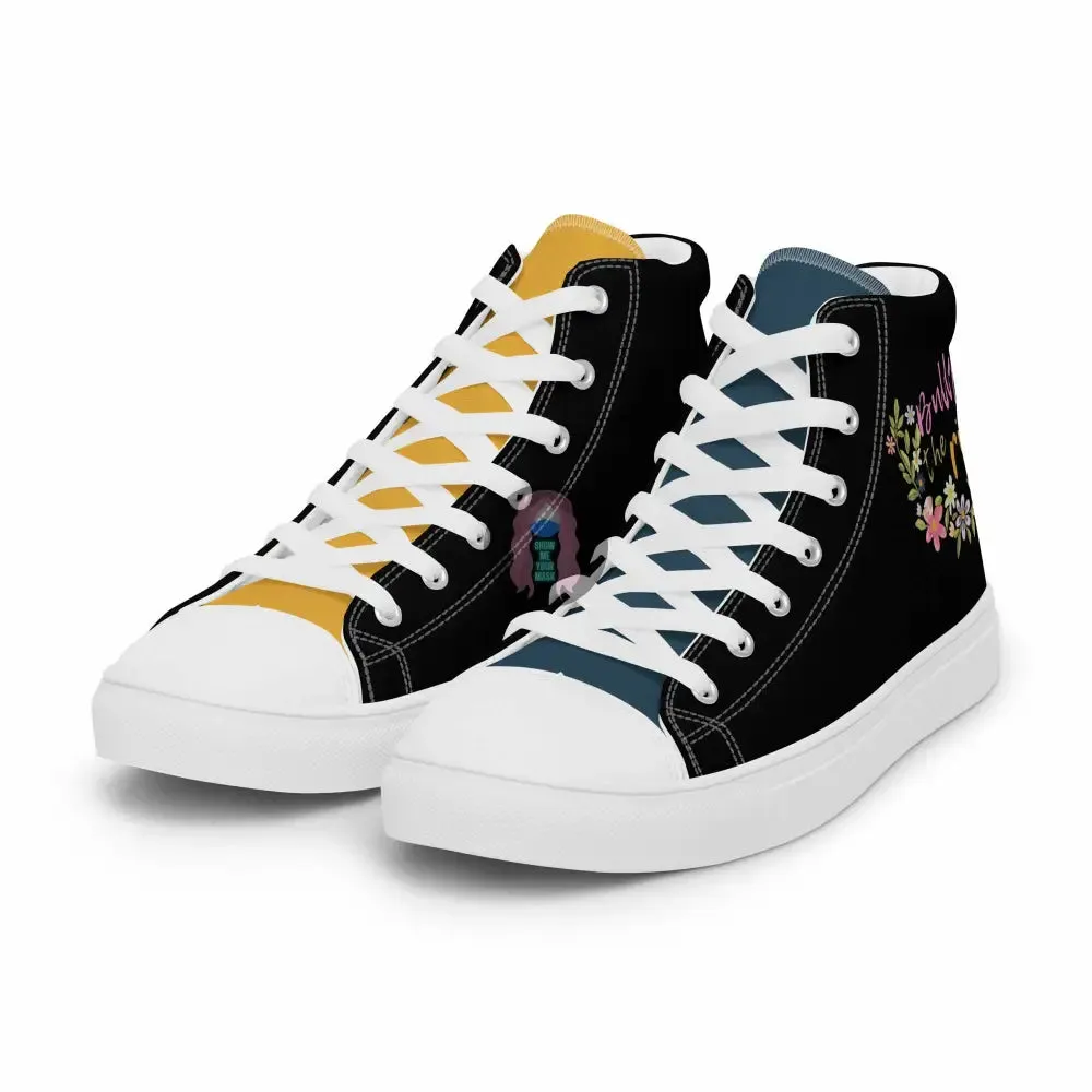 "Bully  the Rich" Women’s high top canvas shoes