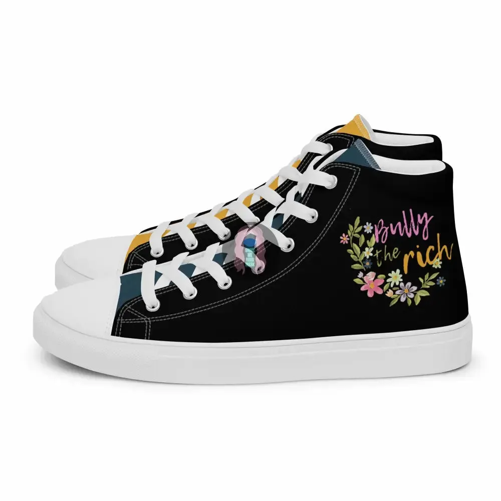 "Bully  the Rich" Women’s high top canvas shoes