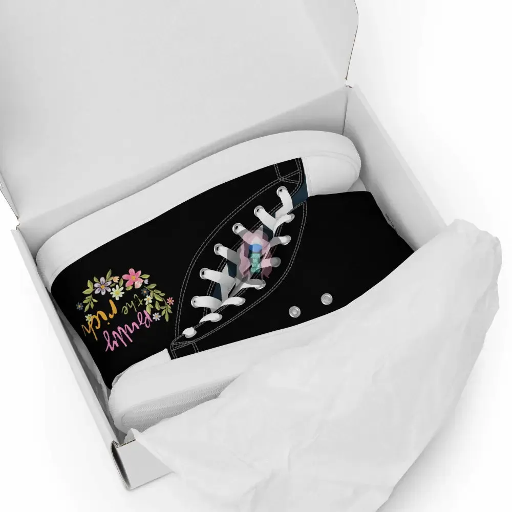 "Bully  the Rich" Women’s high top canvas shoes