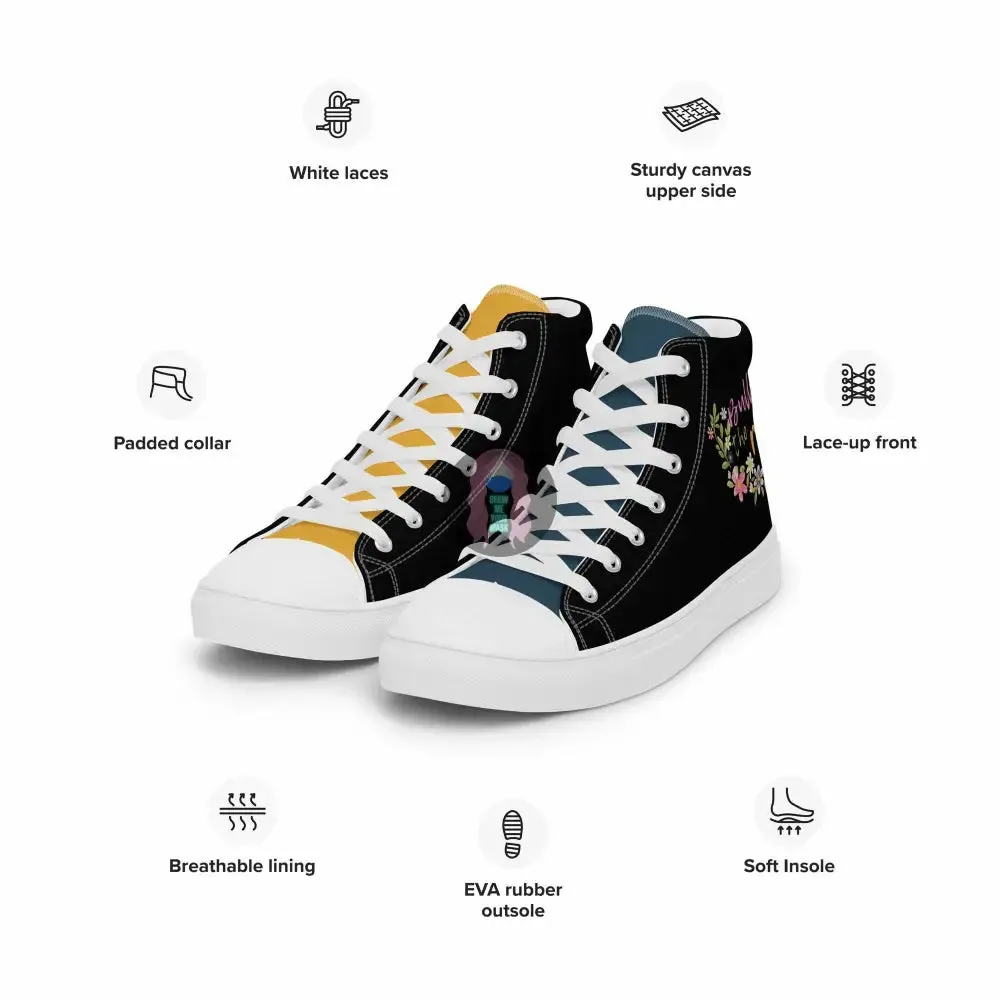 "Bully  the Rich" Women’s high top canvas shoes