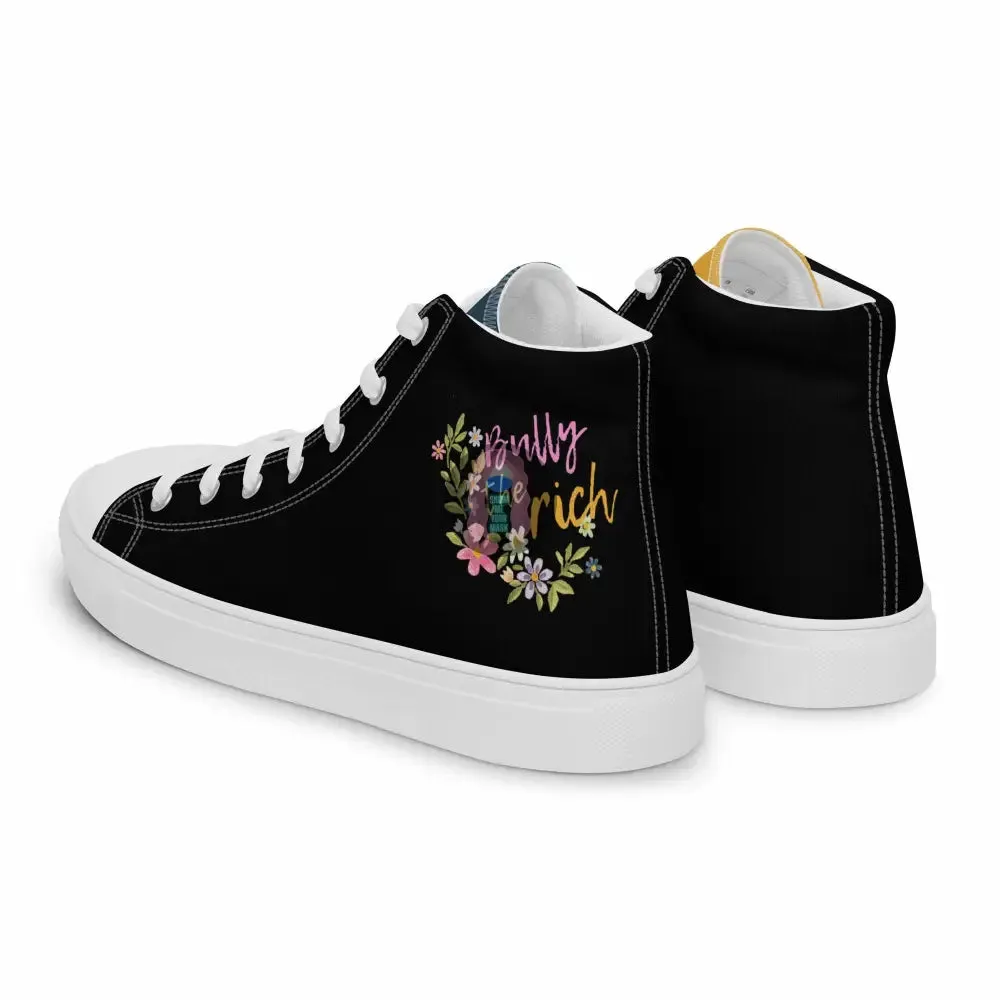 "Bully  the Rich" Women’s high top canvas shoes