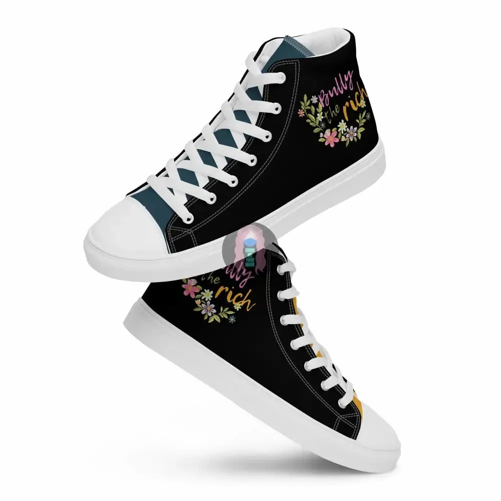 "Bully  the Rich" Women’s high top canvas shoes