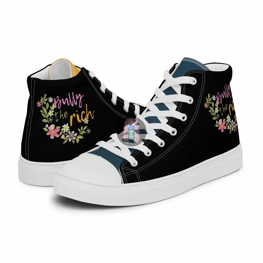 "Bully  the Rich" Women’s high top canvas shoes