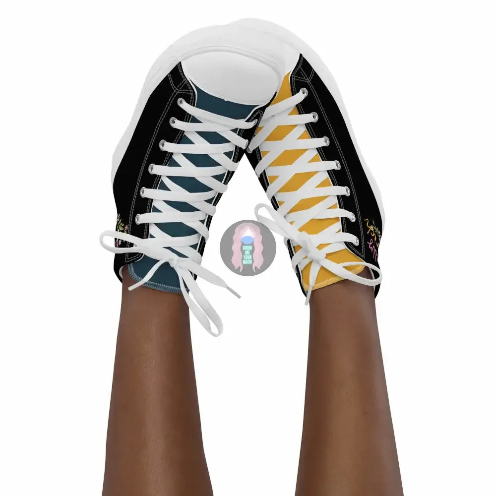 "Bully  the Rich" Women’s high top canvas shoes