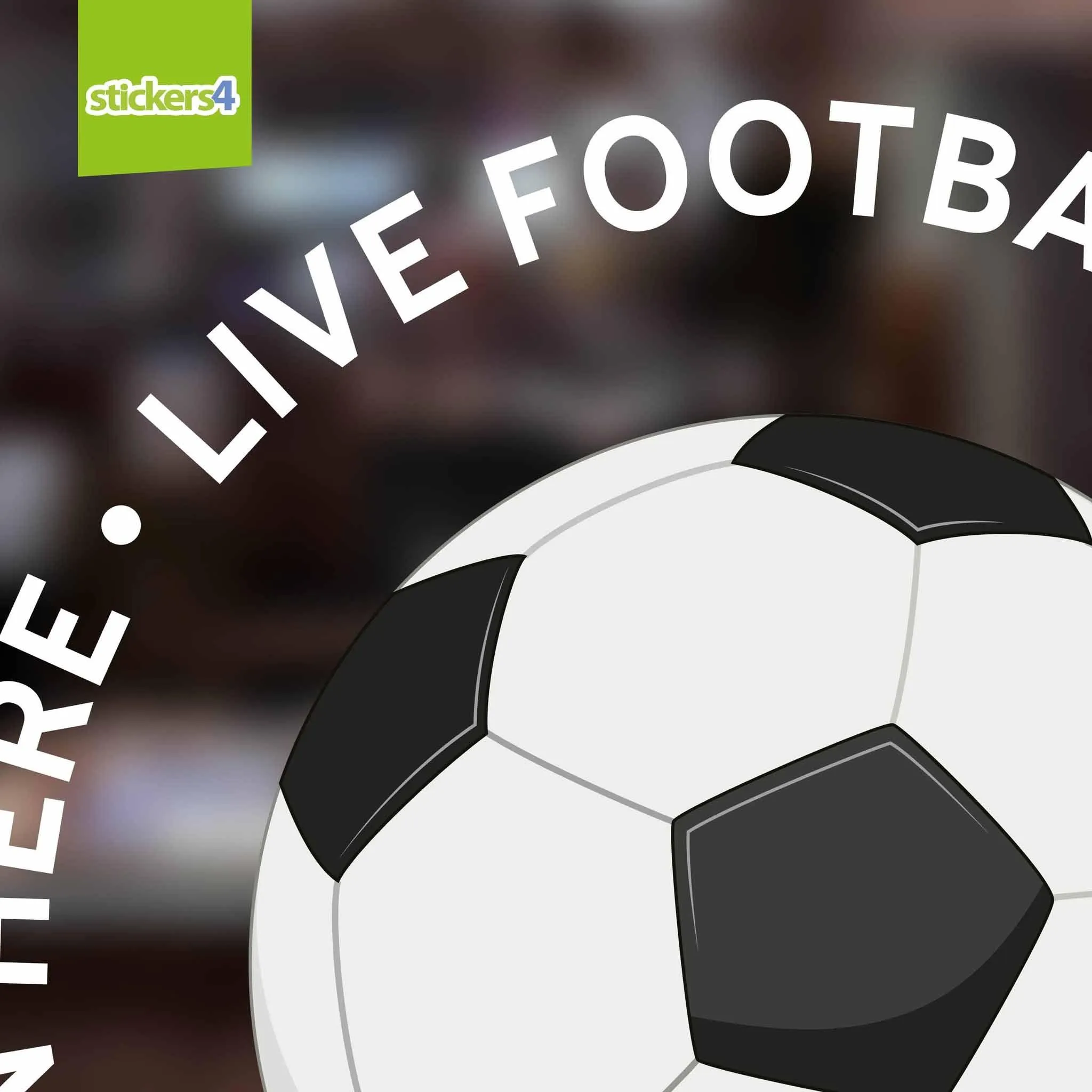 "Live Football Shown Here" Roundel Window Sticker