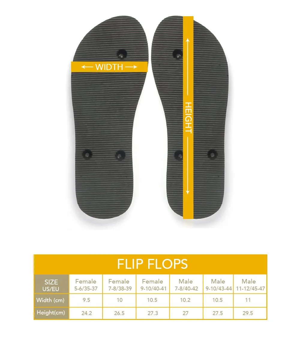 "Sakura" Kanji Flip Flops - Womens