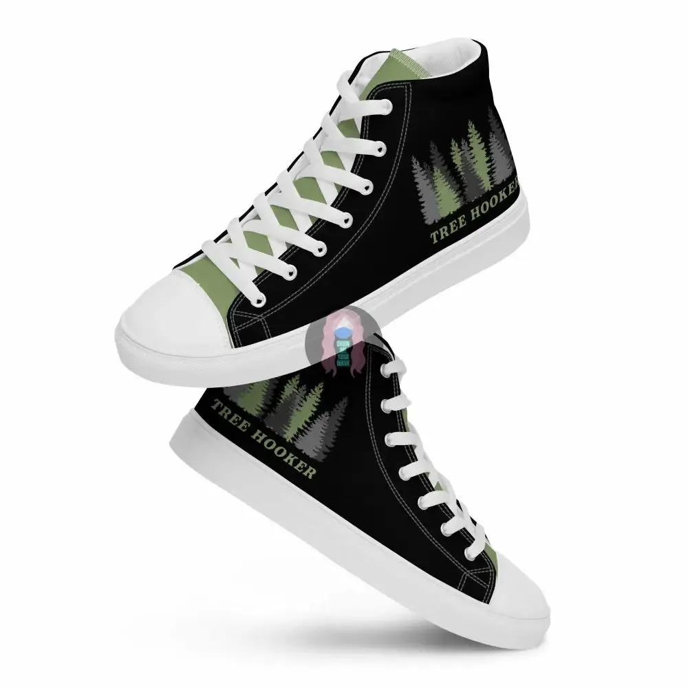 "Tree Hooker" Men’s high top canvas shoes