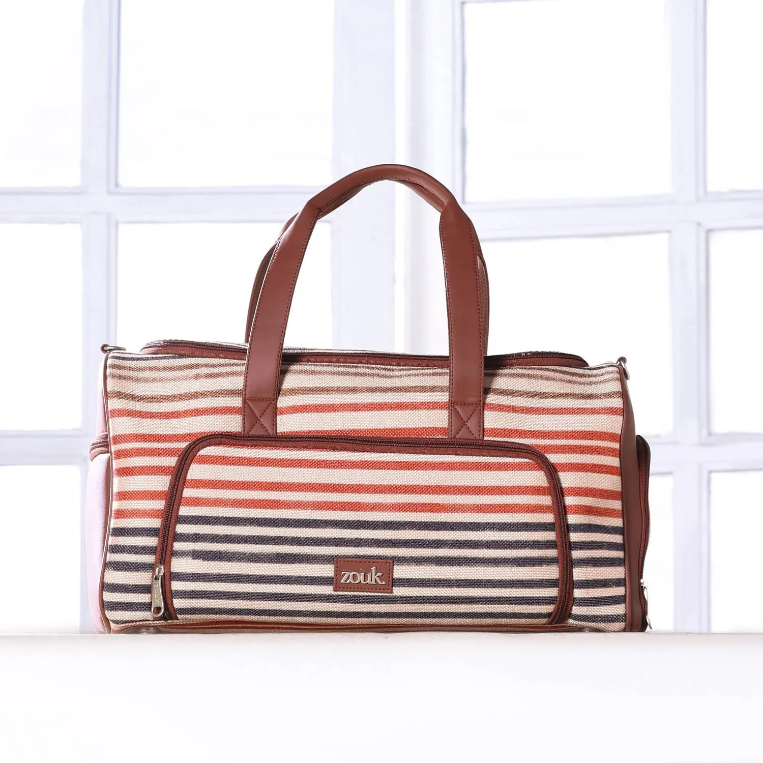 Qutub Stripes Weekender Duffel Bag