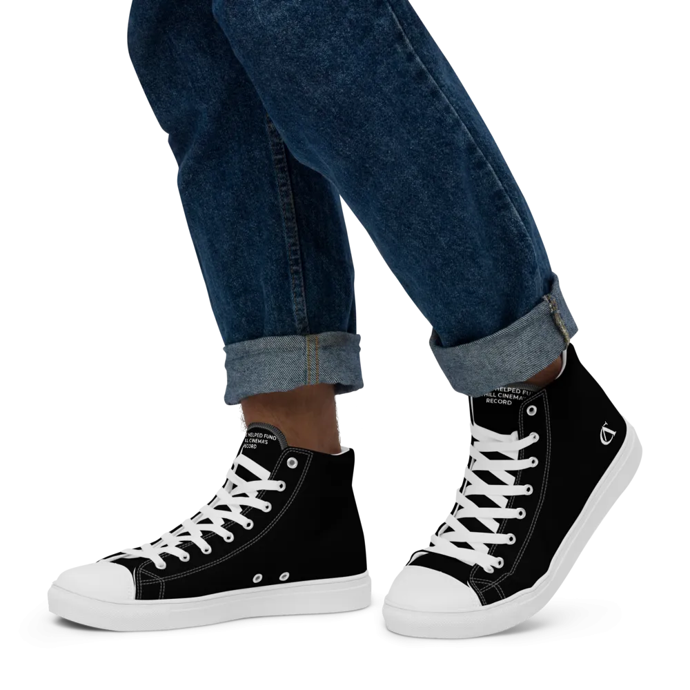 Record Breaking Shoes - Anthill Cinema Men’s high top canvas shoes