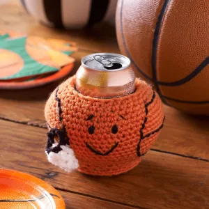 Red Heart Crochet Basketball Can Cozy