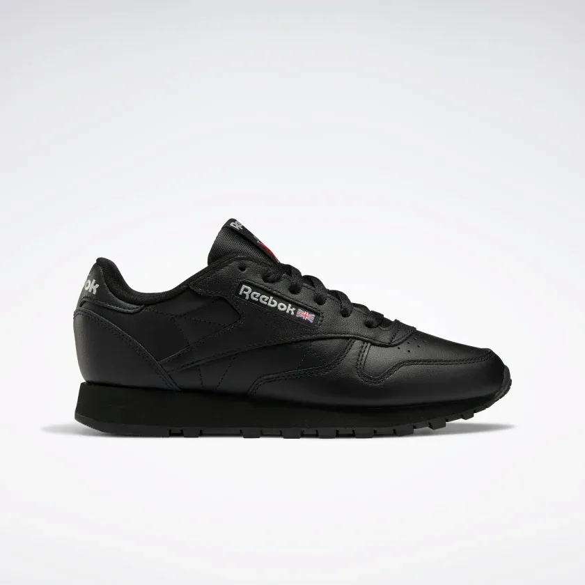 Reebok Women's Classic Leather Shoes - Core Black / Pure Grey 5