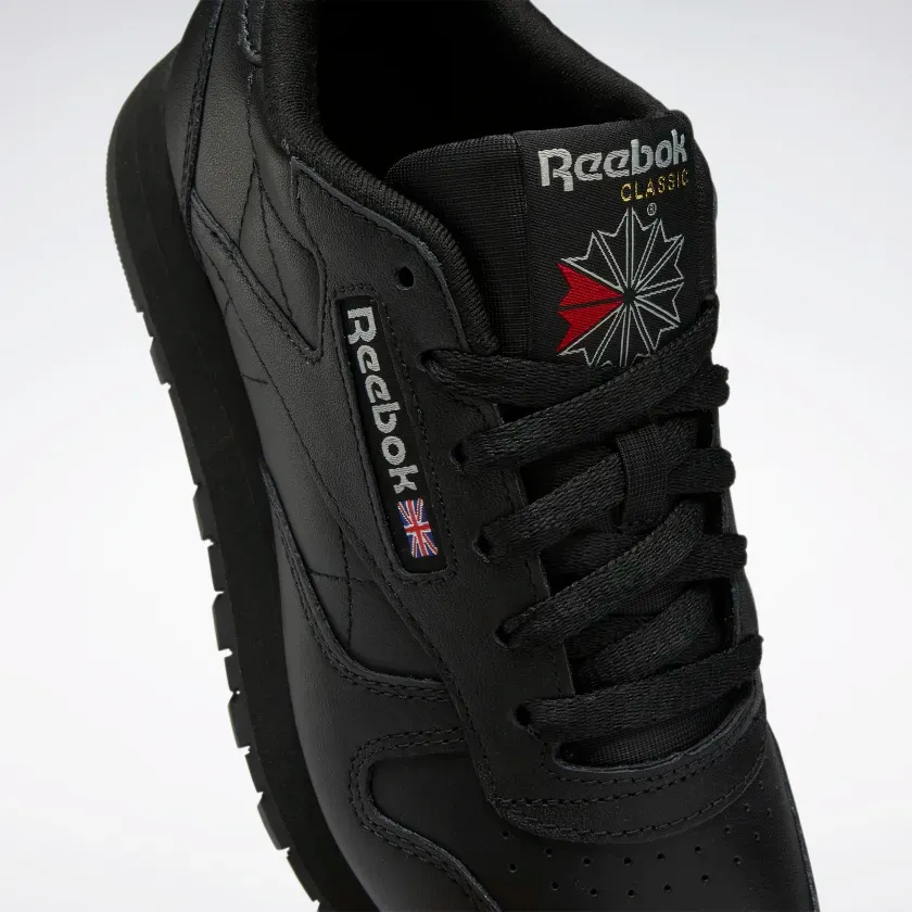 Reebok Women's Classic Leather Shoes - Core Black / Pure Grey 5