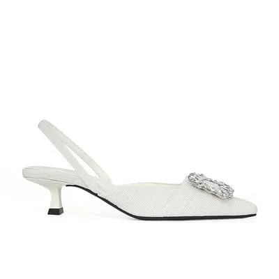 Rhinestone Tip Diamond Slingback sandals