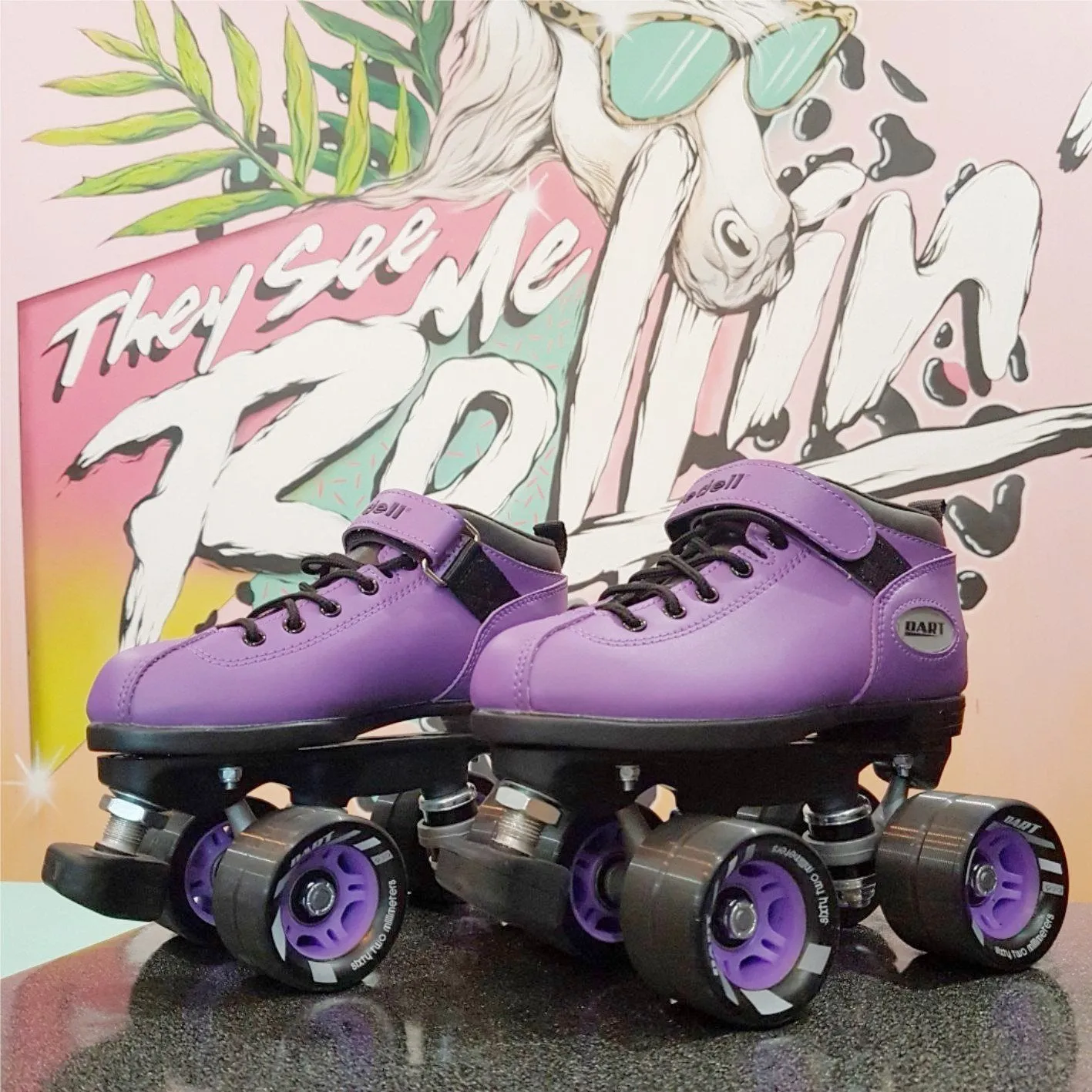 Riedell Dart Purple Roller Skates *Last Pairs* US1, US 2, US 3