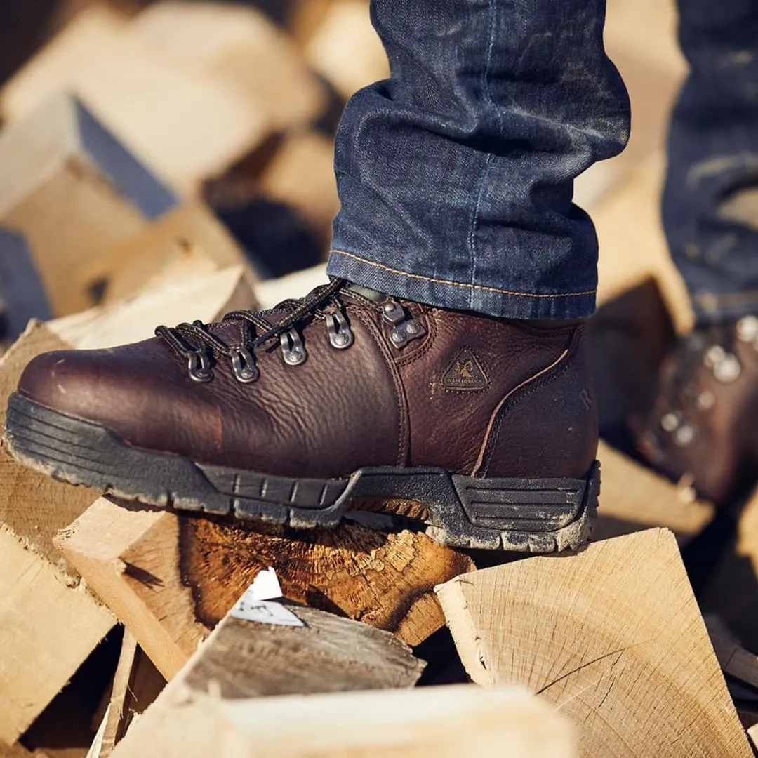 Rocky | Men's MobiLite Steel Toe Waterproof Work Boots | Dark Brown