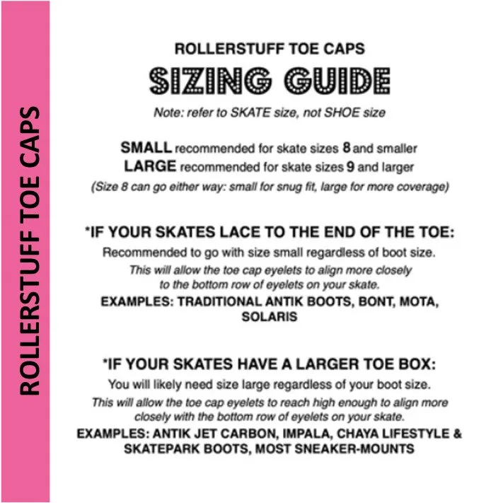 Rollerstuff Fuchsia Toe Caps