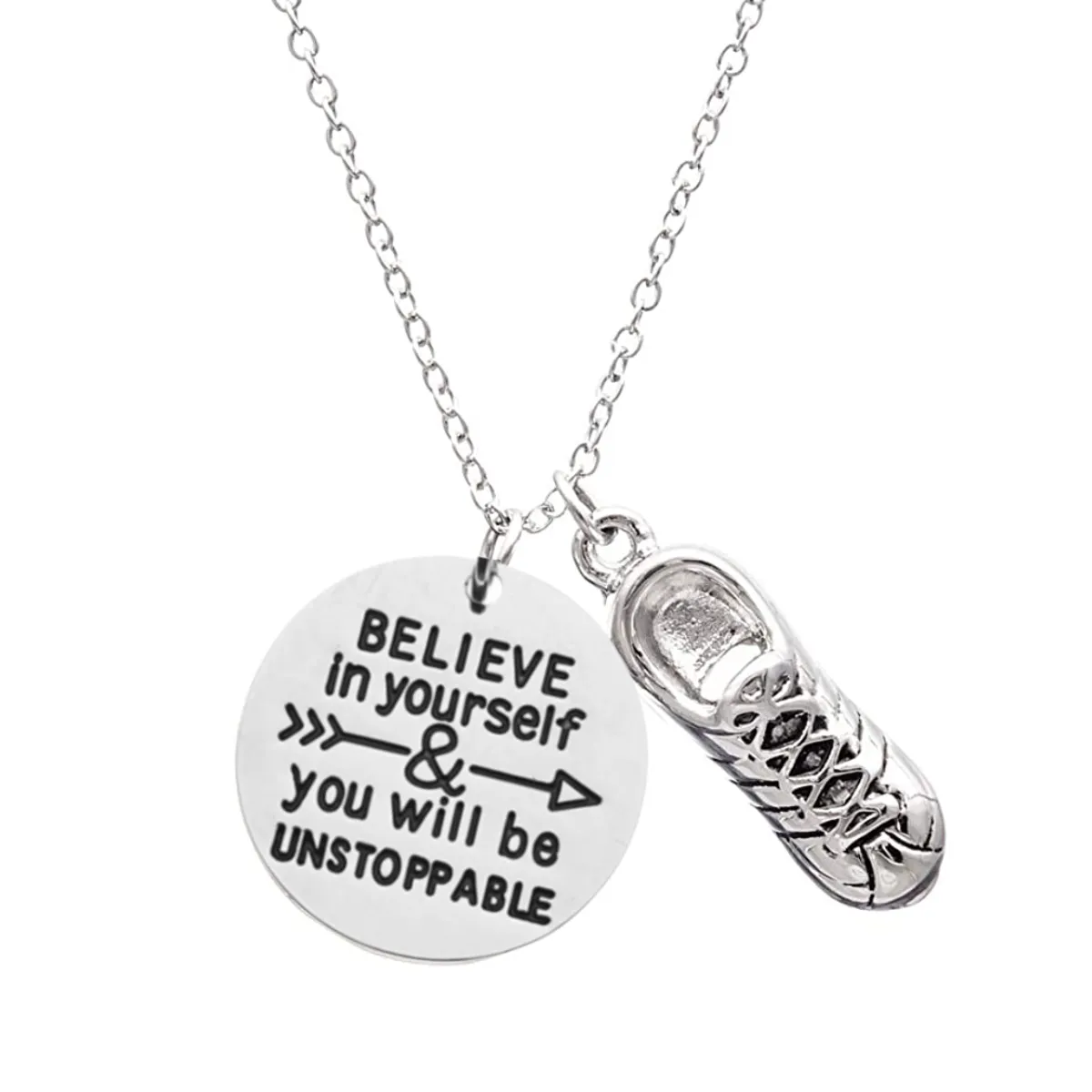 Runner Necklace - Believe In Yourself and You Will Be Unstoppable