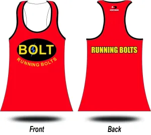 RUNNING BOLTS - Red Parkrun Singlet