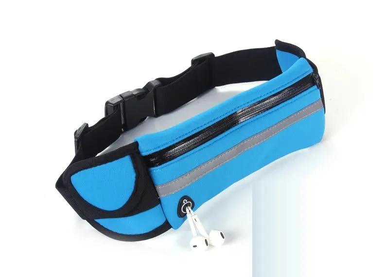 Running Slim Exercise Sports Waist Pack w/ Headphone Slot