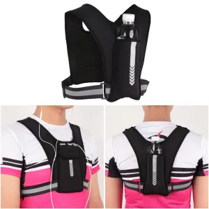 Running Vest Chest Phone Holder Reflective Workout Gear