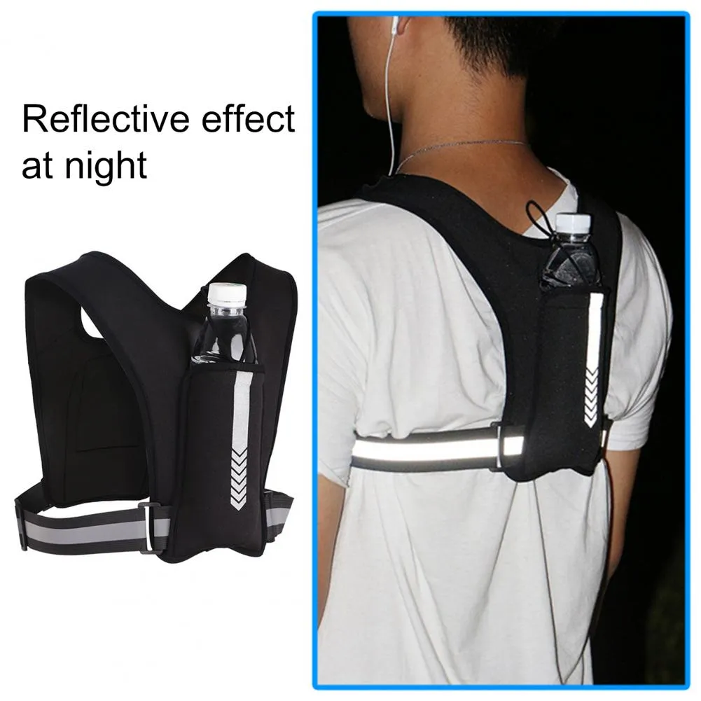 Running Vest Chest Phone Holder Reflective Workout Gear