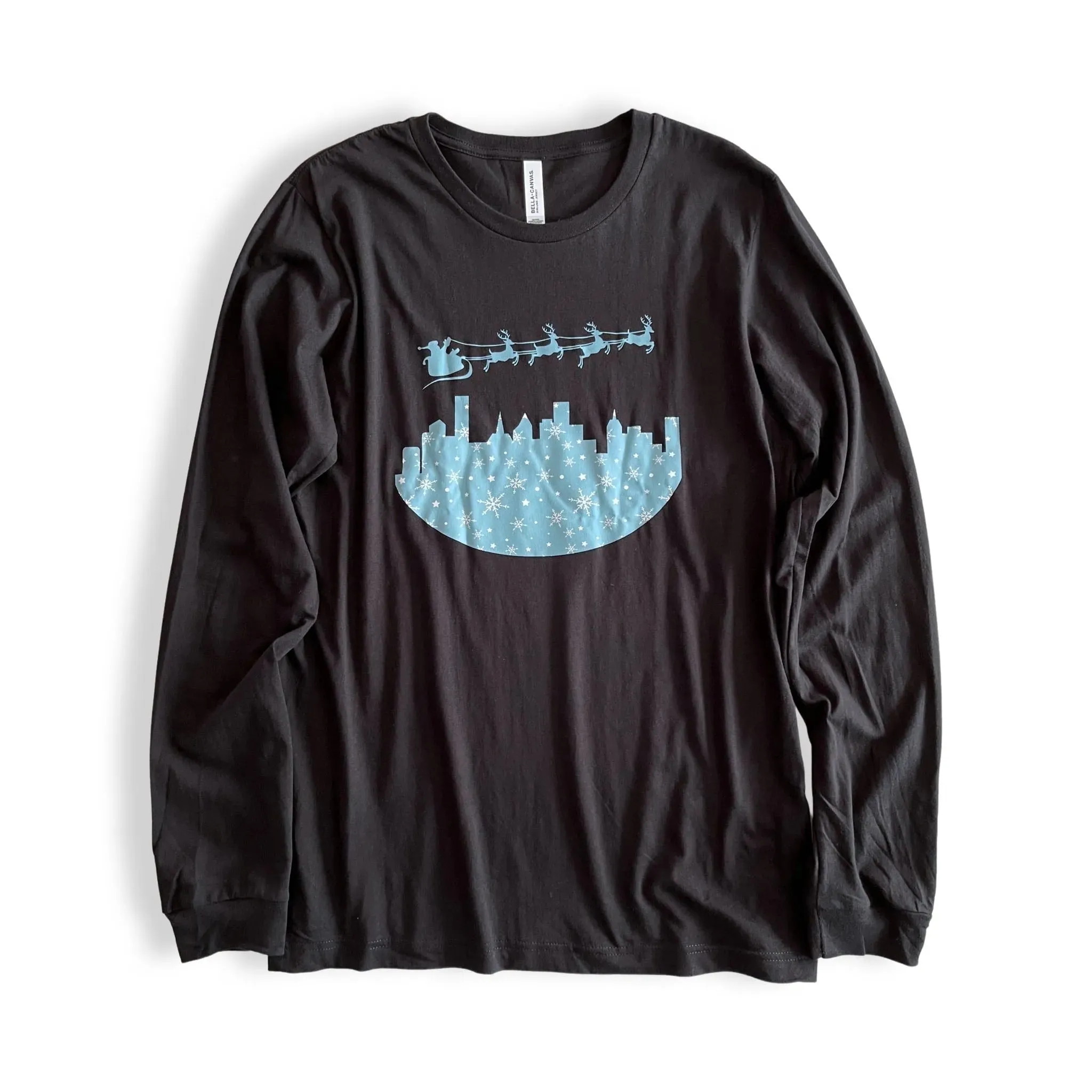 Santa's Sleigh Long Sleeve Graphic Tee