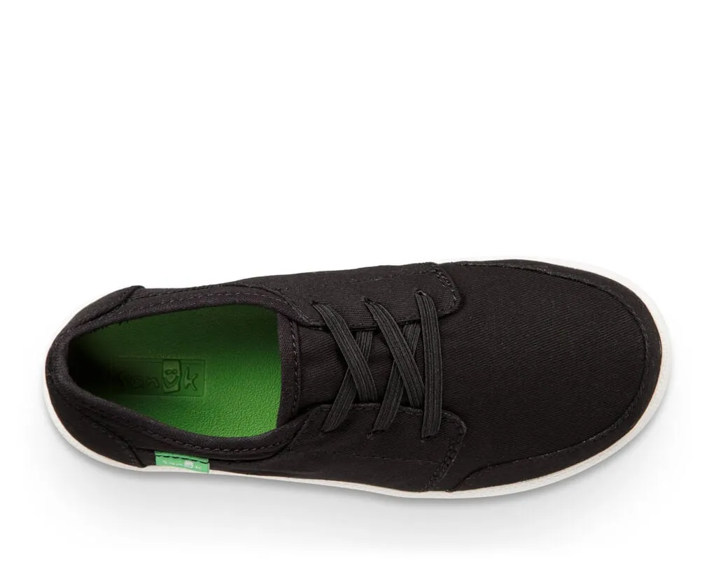 Sanuk Lil Vagabond Lace Sneaker Black - Youth