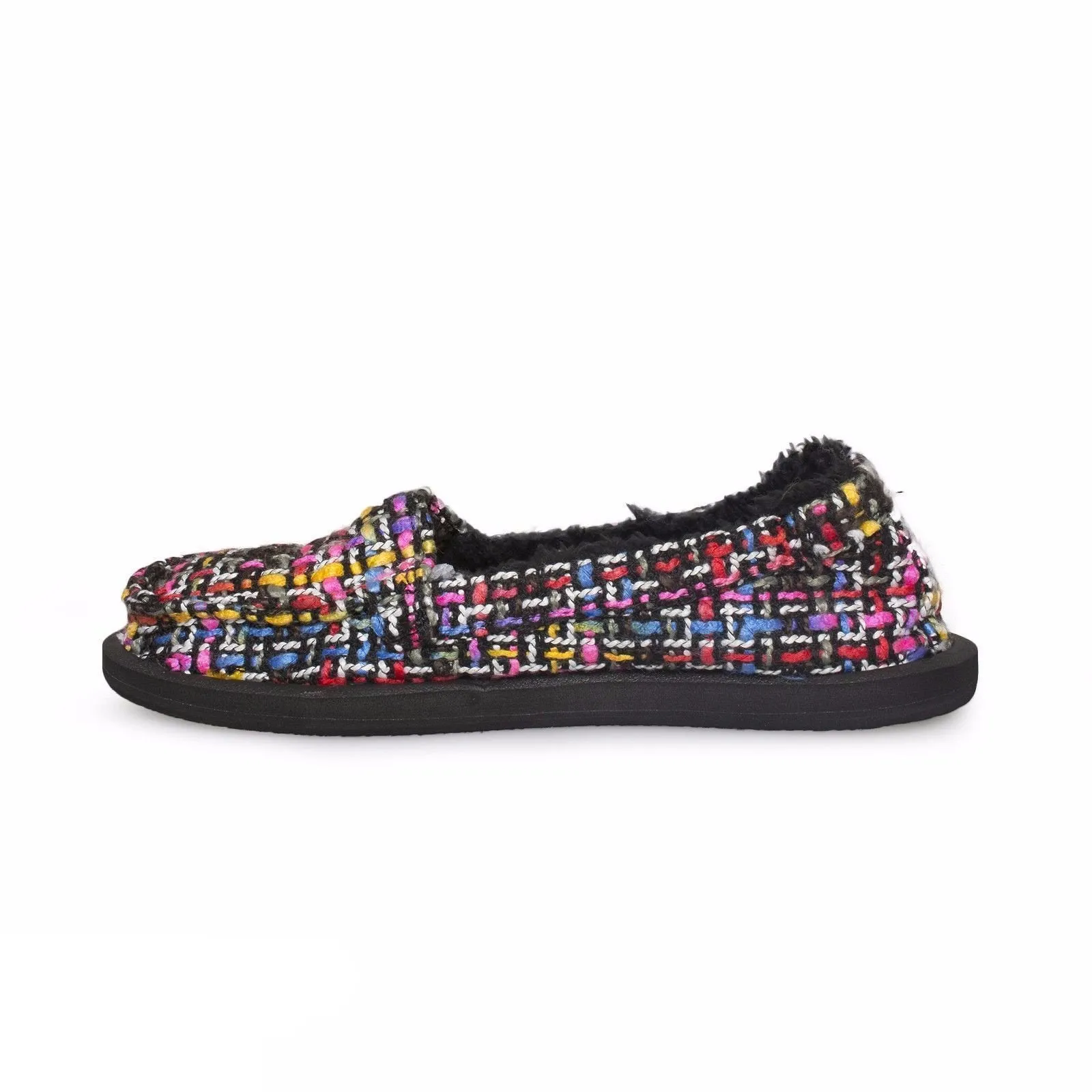 Sanuk Short Knitty Black Multi Tweed Shoes