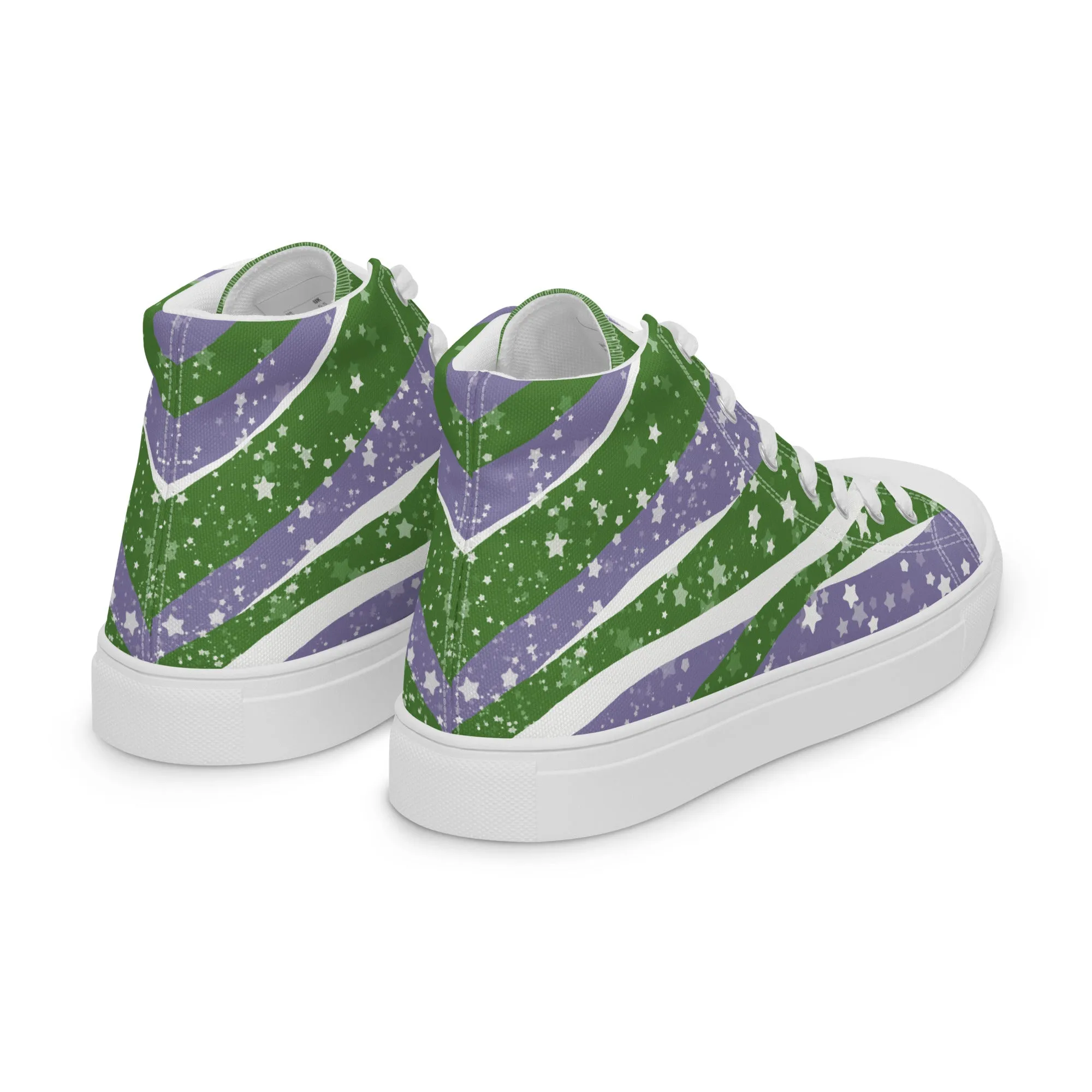 Sarry Genderqueer High Top Canvas Shoes (Fem Sizing)