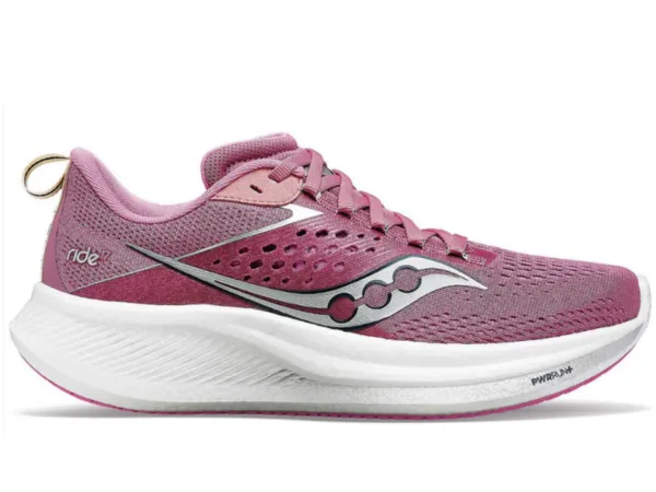 Saucony Ride 17 Ladies Running Shoe (Orchid/Silver)